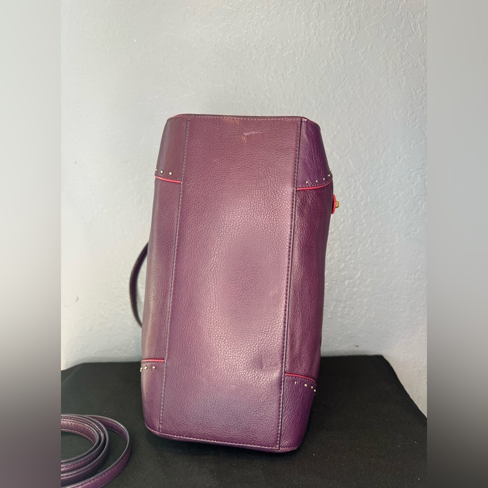 🦄Coach Poppy Studded Leather East/West Satchel 26434🦄 - Picture 7 of 9